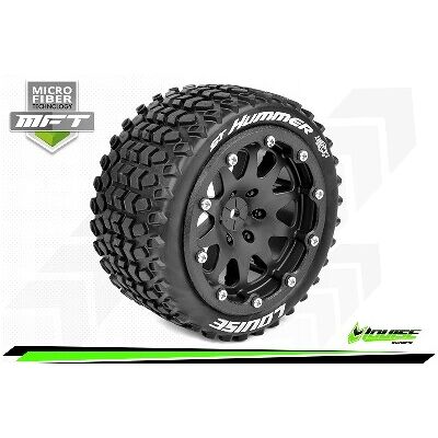 Louise ST-HUMMER - MFT 1/10 banden op 2.8" bead-lock velgen Zwart - 0 Offset - Hex 12mm Louise ST-HUMMER - MFT 1/10 banden op 2.8" bead-lock velgen Zwart - 0 Offset - Hex 12mm