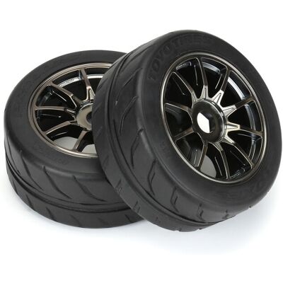 Proline 1/7 Toyo Proxes R888R S3 Front/Rear 42/100 2.9" BELTED Mounted (Gun Metal) 17mm 5-Spoke (2) Proline 1/7 Toyo Proxes R888R S3 Front/Rear 42/100 2.9" BELTED Mounted (Gun Metal) 17mm 5-Spoke (2)