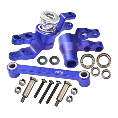 GPM - Aluminium 7075 Steering Assembly, Blue - Traxxas Maxx GPM - Aluminium 7075 Steering Assembly, Blue - Traxxas Maxx