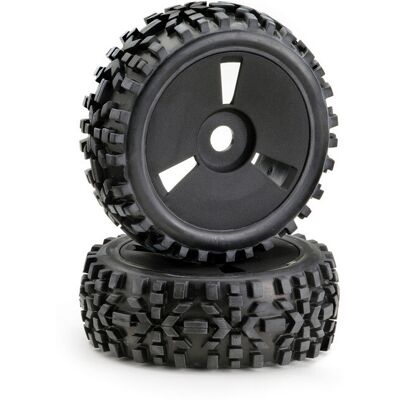 Absima Dirt banden op disc velgen voor 1/8 buggy - Zwart Absima Dirt banden op disc velgen voor 1/8 buggy - Zwart