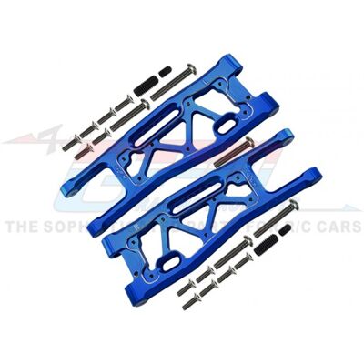 GPM - Traxxas Sledge Aluminium 6061-T6 Front Lower Arms Set - Blauw GPM - Traxxas Sledge Aluminium 6061-T6 Front Lower Arms Set - Blauw