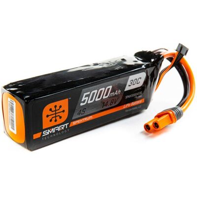 Spektrum 14.8V 5000mAh 4S 30C Smart LiPo accu met IC5 stekker Spektrum 14.8V 5000mAh 4S 30C Smart LiPo accu met IC5 stekker