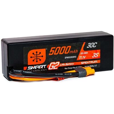 Spektrum 11.1V 5000mAh 3S 30C Smart G2 LiPo accu met IC3 stekker Spektrum 11.1V 5000mAh 3S 30C Smart G2 LiPo accu met IC3 stekker
