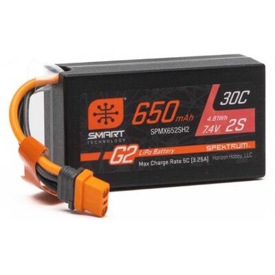 Spektrum - Smart G2 7.4V 650mAh 2S 30C - LiPo Batterij Spektrum - Smart G2 7.4V 650mAh 2S 30C - LiPo Batterij