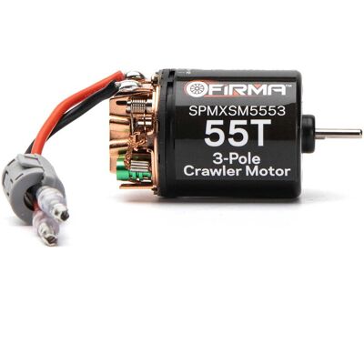 Spektrum - Firma 55T Rebuildable 3-pole brushed crawler motor (SPMXSM5553) Spektrum - Firma 55T Rebuildable 3-pole brushed crawler motor (SPMXSM5553)
