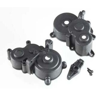 Traxxas Gearbox halves (front & rear)/ shift detent ball/ spring/ 4mm gs/ shift shaft seal, glued/ 2.5x8mm cs (2) Traxxas Gearbox halves (front & rear)/ shift detent ball/ spring/ 4mm gs/ shift shaft seal, glued/ 2.5x8mm cs (2)