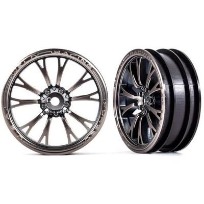 Traxxas - Wheels, Weld satin black (front) (2) (TRX-9472A) Traxxas - Wheels, Weld satin black (front) (2) (TRX-9472A)