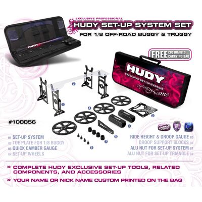 Hudy set-up tools in opbergtas voor 1/8 offroad Hudy set-up tools in opbergtas voor 1/8 offroad
