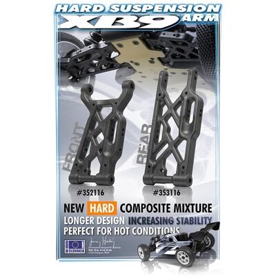 XRay Composite Front Lower Suspension Arm Hard - XB9 (X352116) XRay Composite Front Lower Suspension Arm Hard - XB9 (X352116)