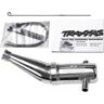 Traxxas Tuned pipe, resonator, r.o.a.r. legal (aluminum, double-chamber) (fits maxx vehicles with trx racing engines)