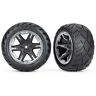 Traxxas Tires & wheels, assembled, glued (2.8') (RXT masked plated wheels, Anaconda tires, foam inserts) (2WD electric rear) (2) (TSM rated) (TRX-6768X)