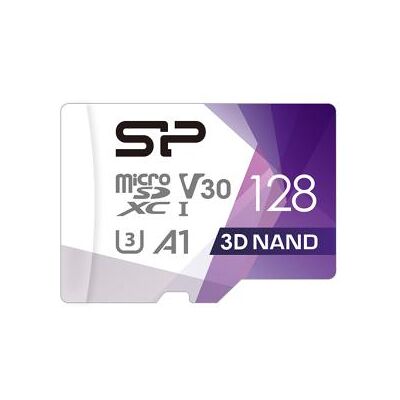 Silicon Power Micro SDHC card Superior Pro 3D-Nano 128GB met adapter Silicon Power Micro SDHC card Superior Pro 3D-Nano 128GB met adapter