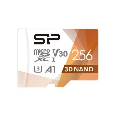 Silicon Power Micro SDHC card Superior Pro 3D-Nano 256GB met adapter Silicon Power Micro SDHC card Superior Pro 3D-Nano 256GB met adapter