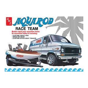AMT 1/25 Aquarod Race Team - Chevy van - Ski Boat - Boat Trailer AMT 1/25 Aquarod Race Team - Chevy van - Ski Boat - Boat Trailer