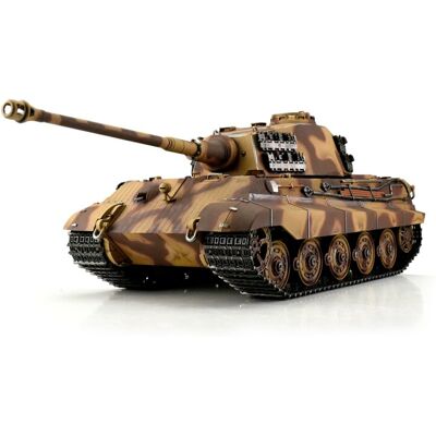 Torro Pro-Edition RC Tank 1/16 Königstiger camo 1944 Eastern Front BB + Rook in luxe houten krat Torro Pro-Edition RC Tank 1/16 Königstiger camo 1944 Eastern Front BB + Rook in luxe houten krat