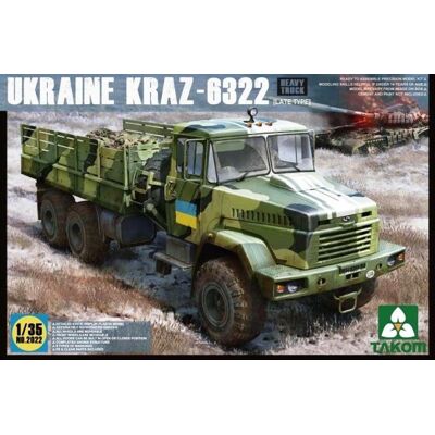 Takom Oekraïne KrAZ-6322 Late Model Kit - 1:35 Militair Takom Oekraïne KrAZ-6322 Late Model Kit - 1:35 Militair