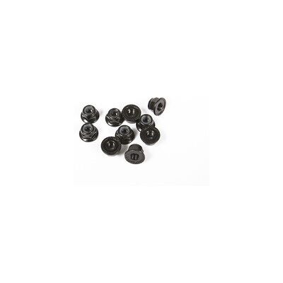 Axial M4 Serrated Nylon Lock Nut (Black) (10pcs) (AX31250) Axial M4 Serrated Nylon Lock Nut (Black) (10pcs) (AX31250)
