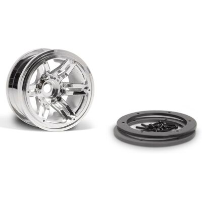 Axial 2.2 Rockster Beadlocks (Chrome) (AX8092) Axial 2.2 Rockster Beadlocks (Chrome) (AX8092)