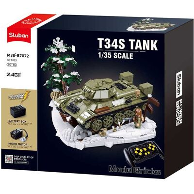 Sluban - T34/76 - Afstandsbediening - 950 stukken - RC-tank Sluban - T34/76 - Afstandsbediening - 950 stukken - RC-tank