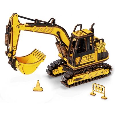 Robotime Excavator houten bouwpakket Robotime Excavator houten bouwpakket