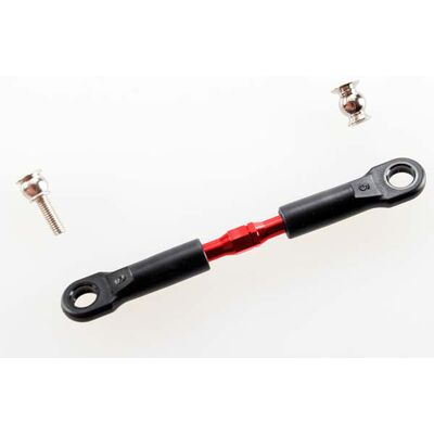 Traxxas Turnbuckle, aluminum (red-anodized), camber link, front, 39mm (1) (assembled w/rod ends)/hollow balls (2)(see part 3741x for complete camber link set) Traxxas Turnbuckle, aluminum (red-anodized), camber link, front, 39mm (1) (assembled w/rod ends)/hollow balls (2)(see part 3741x for complete camber link set)