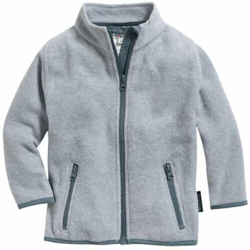 Playshoes fleece jasje uni grijs Maat