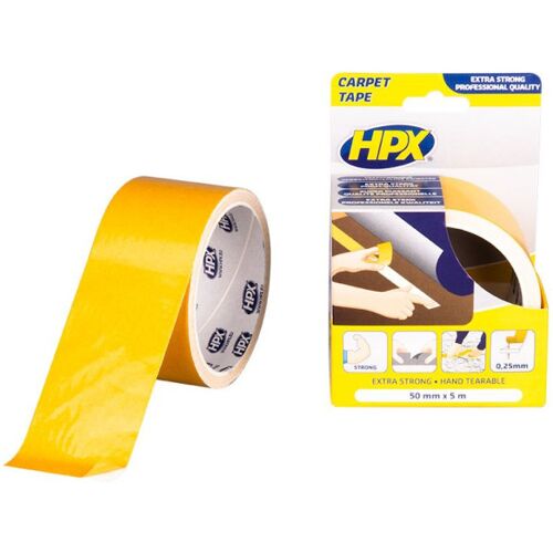 HPX dubbelzijdige tapijttape - wit 50mm x 25m