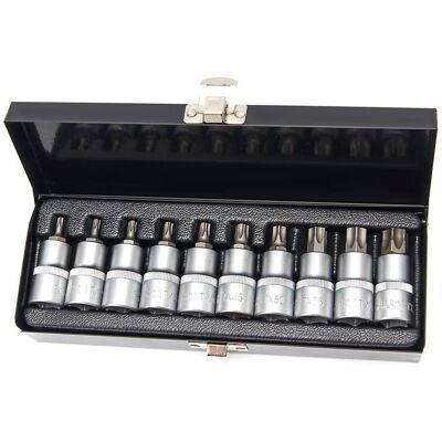 HBM 10 Delige 1/2 inch TORX Doppenset HBM 10 Delige 1/2 inch TORX Doppenset