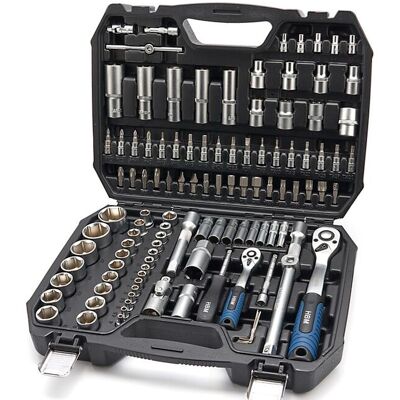 HBM 108 Delige Doppenset met Premium Ratels HBM 108 Delige Doppenset met Premium Ratels