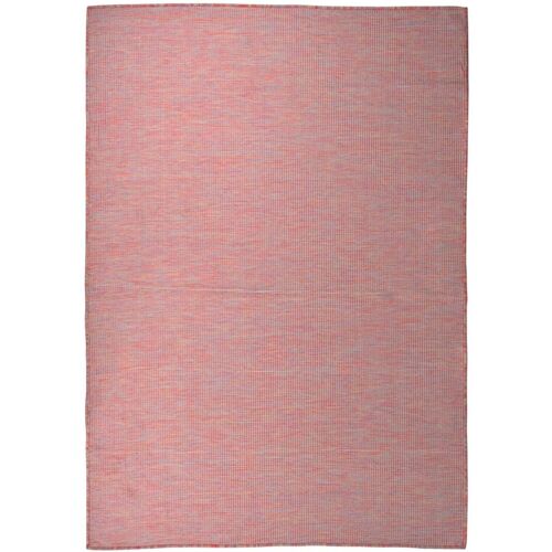 vidaXL Buitenkleed platgeweven 160x230 cm rood