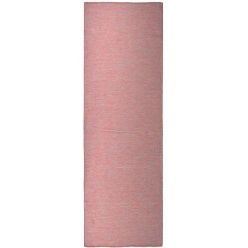 vidaXL Buitenkleed platgeweven 80x250 cm rood