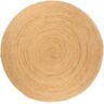 vidaXL Tapijt rond 240 cm gevlochten jute