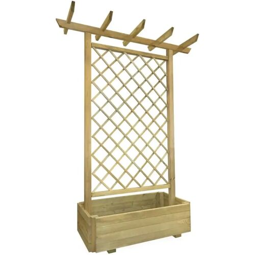 vidaXL Pergola plantenbak 162x56x204 cm hout