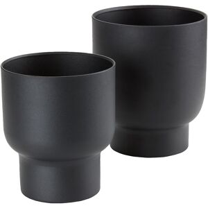 Fulda Planter - Planter, metal, black, set of 2