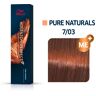 Wella Koleston Perfect ME+ Pure Naturals 7/03 Medium blond natuurlijk goud, 60 ml