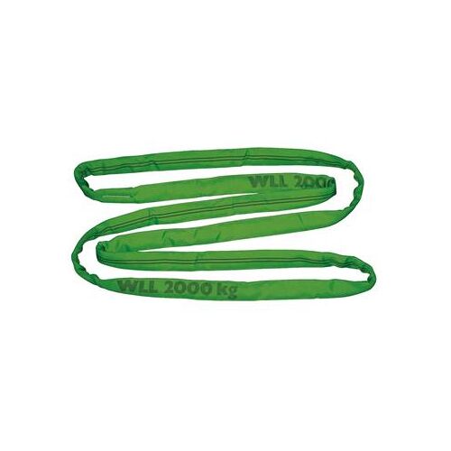 Hijsband, rondstrop met dubbele mantel, groen, 3m, 2t/4t