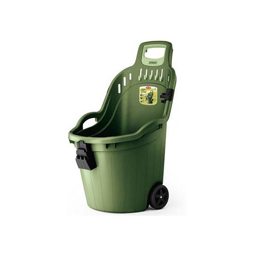 Tuintrolley ""Helpy"", tuinkarretje met bezemhouder, 50 liter, groen