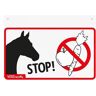 Voss farming Waarschuwingsbord Internationaal, ""STOP"", voeren verboden, 20x14cm