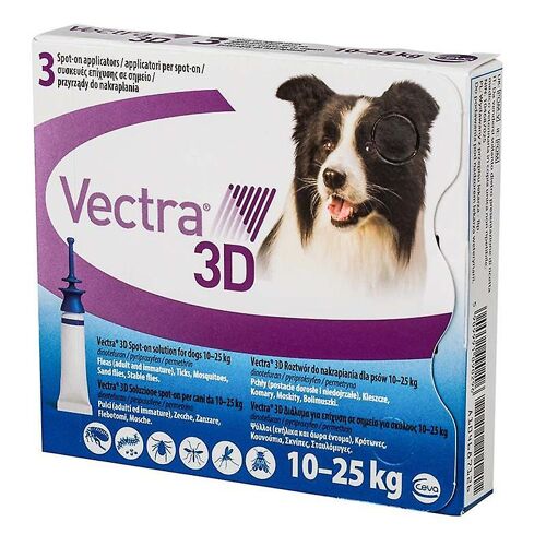 Vectra 3D dog M 10 - 25 kg 3 pipetten Hond