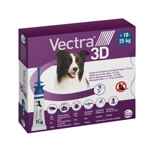 Vectra 3D dog M 10 - 25 kg 3 pipetten Hond