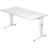 hjh OFFICE PRO MEGA 16 W   Bureau - 160 x 80 Tafelhoogte I In hoogte verstelbaar Wit/Wit