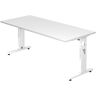 hjh OFFICE PRO MEGA 19 W - 180 x 80 Tafelhoogte I In hoogte verstelbaar Wit/Wit