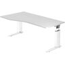 hjh OFFICE PRO UNDA 18 W   Bureau - 180 x 100 Tafelhoogte I In hoogte verstelbaar Wit/Wit