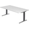 hjh OFFICE PRO XTRA XB 2E GC   Bureau - Wit 200 x 100 Tafelhoogte I In hoogte verstelbaar