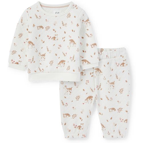 C&A Reekalfje-baby-outfit-2-delig, Wit, Maat: 62 Wit 62 Female