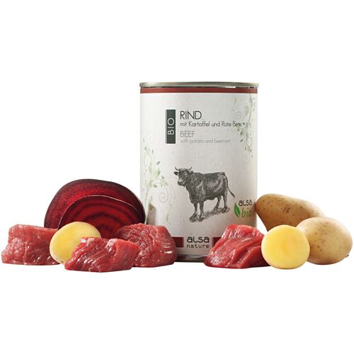 alsa-nature BIO Rund met aardappel en rode bieten, 400 g, Aantal: 12 x 400 g