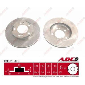 ABE C30015ABE Ventilated Remschijf - Remschijf ABE C30015ABE Ventilated Remschijf - Remschijf