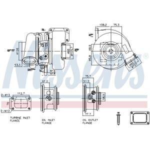 NISSENS 93727 Turbocharger - Water-cooled exhaust gas turbo - IVECO NISSENS 93727 Turbocharger - Water-cooled exhaust gas turbo - IVECO