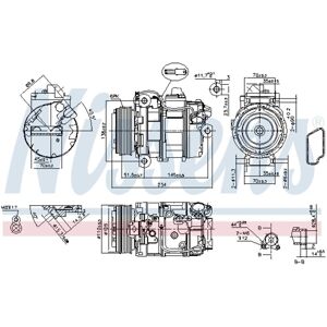 Nissens 7SBU17C Airco Compressor - Auto Koelmiddel Nissens 7SBU17C Airco Compressor - Auto Koelmiddel