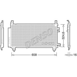 DENSO DCN50046 Airconditioning Condenser - Met Droger DENSO DCN50046 Airconditioning Condenser - Met Droger
